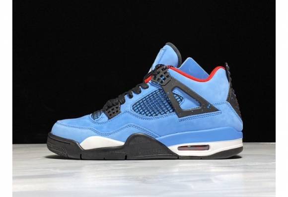 Travis Scott x Air Jordan 4 Houston Oilers University Blue 308497-406 Travis Scott x Air Jordan 4 Houston Oilers University Blue 308497-406