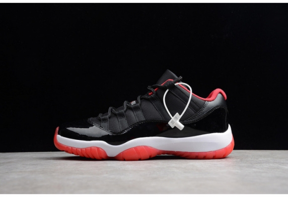 AIR JORDAN 11 RETRO LOW BRED BLACK/ RED mens 528895-012