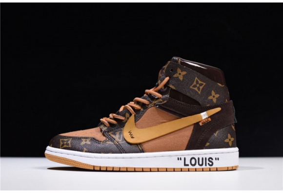 Louis Vuitton x Off-White x Air Jordan 1 Customs MENS AQ0818-202