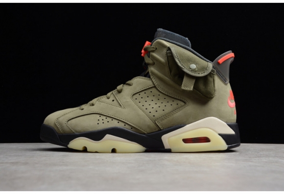 Travis Scott Air Jordan 6 Medium Olive Cactus Jack CN1084-200