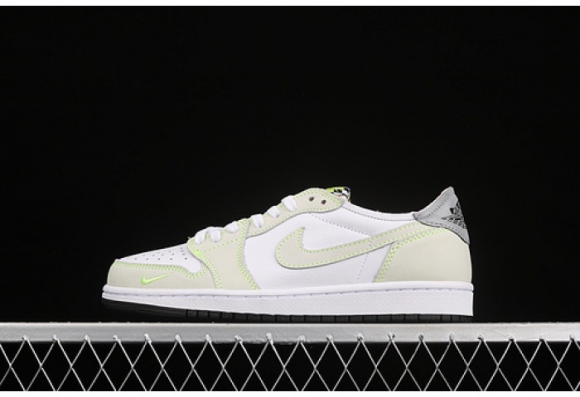 Jordan 1 Retro Low White Ghost Green Black DM7837-10R