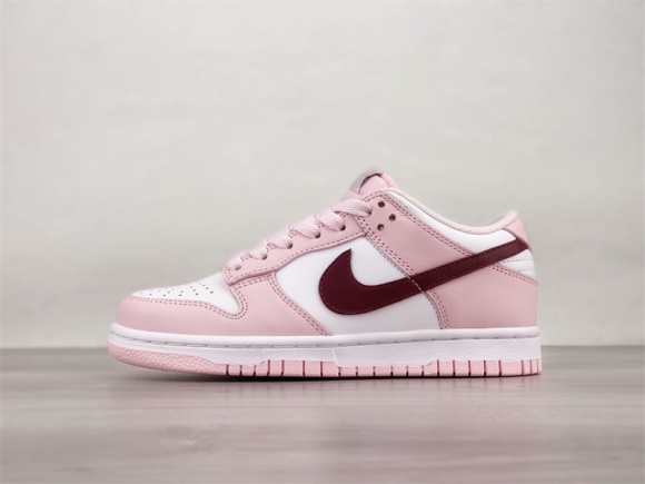 Women's Nike Dunk Low Pink Foam Red White CW1590-601 Women's Nike Dunk Low Pink Foam Red White CW1590-601