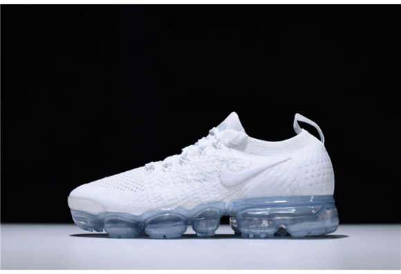 Nike Mens Air VaporMax Flyknit 2.0 Triple White 942843-100